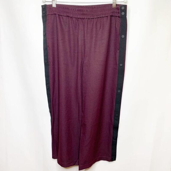 NWT James Perse Wine Cropped Track Pants 4, Women's Size XL - Picture 1 of 7